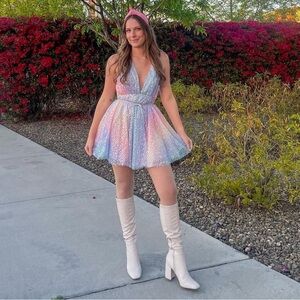 Steve Madden Cream Boots Size 10